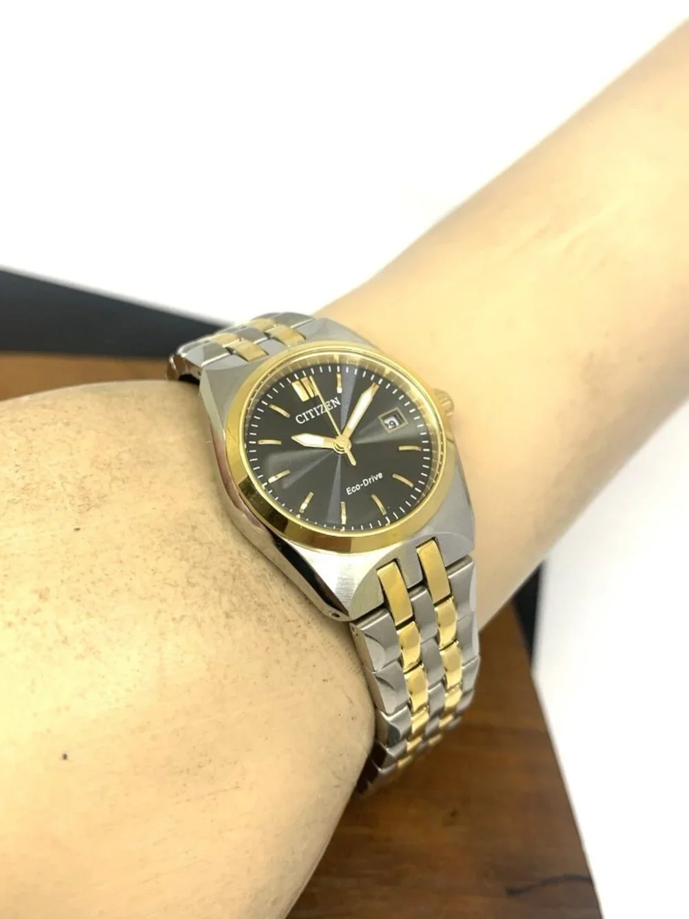 Citizen Women's Watch EW2299-50E Eco Drive Black Dial Two Tone Stainless Steel